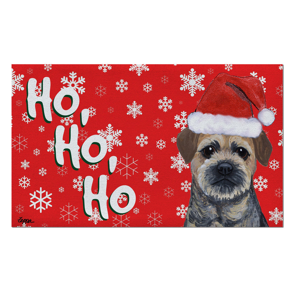 Border Terrier Holiday Welcome Mat