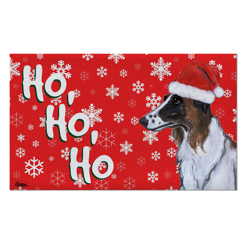 Borzoi Holiday Welcome Mat