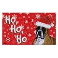 Boxer Lying Holiday Welcome Mat