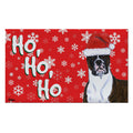 Boxer Standing Holiday Welcome Mat