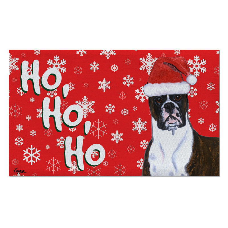 Boxer Standing Holiday Welcome Mat