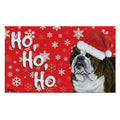 Bulldog Holiday Welcome Mat