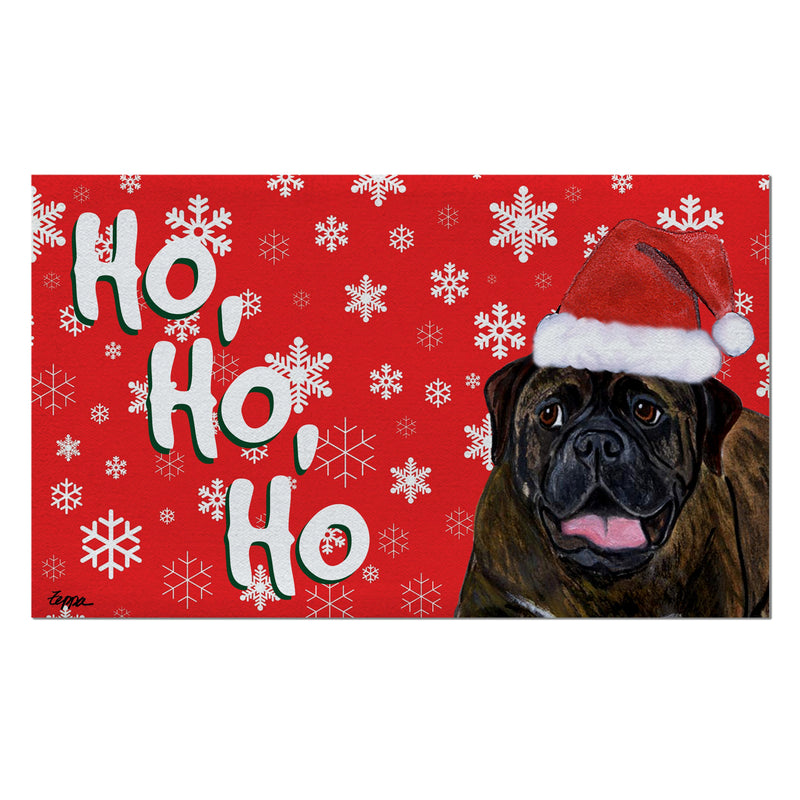 Bull Mastiff Holiday Welcome Mat