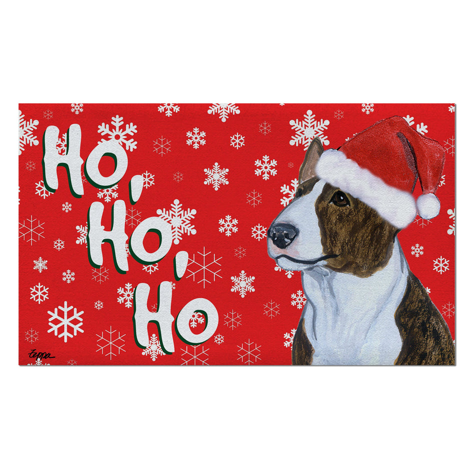 Bull Terrier Holiday Welcome Mat