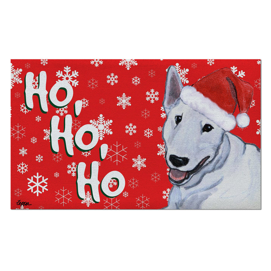Bull Terrier Holiday Welcome Mat