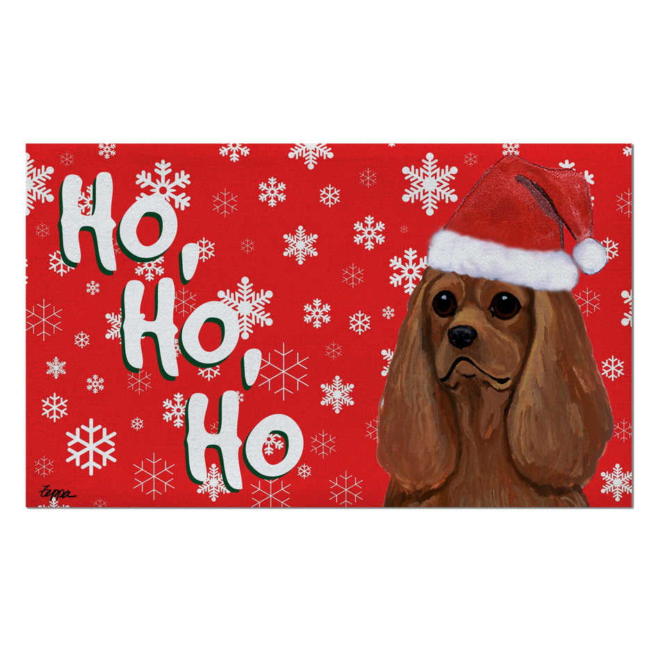 Cavalier King Charles Spaniel Holiday Welcome Mat