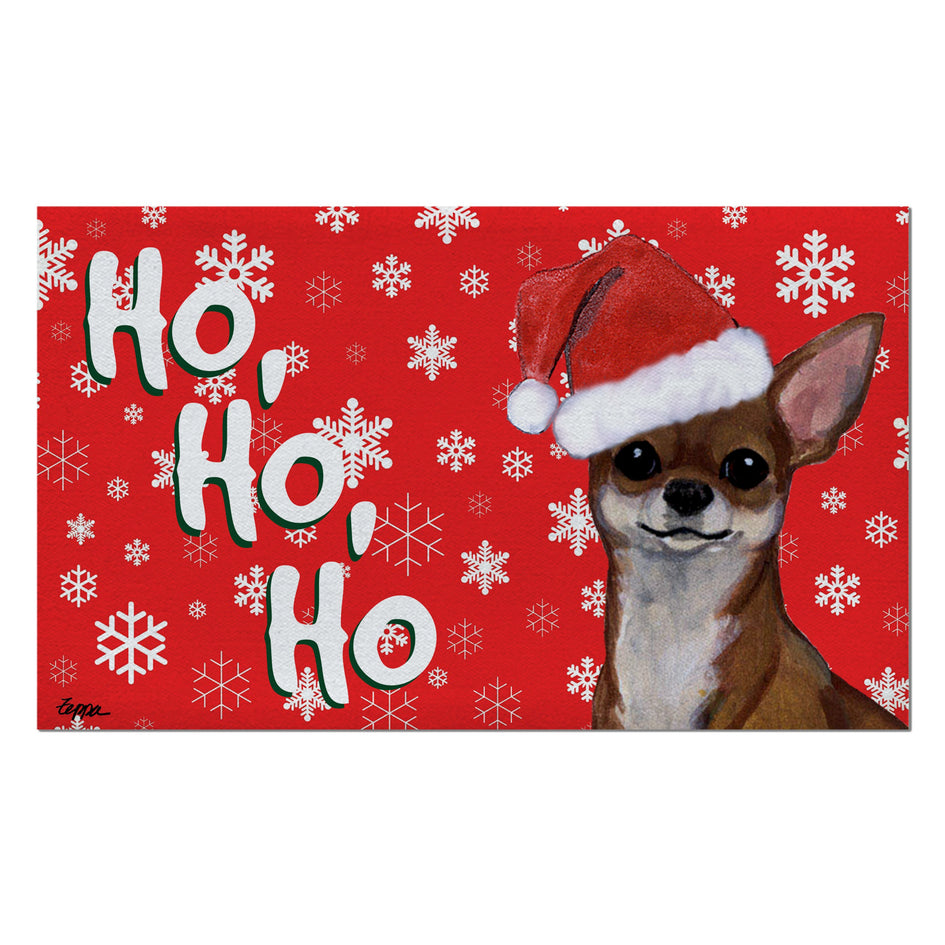 Chihuahua Holiday Welcome Mat