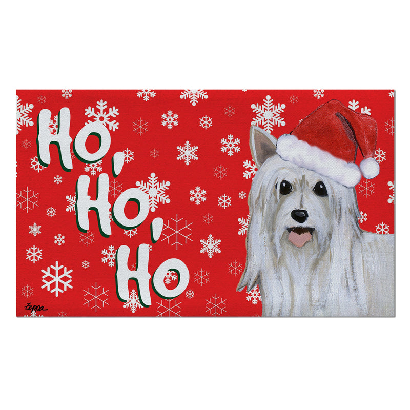 Chinese Crested Powderpuff Holiday Welcome Mat