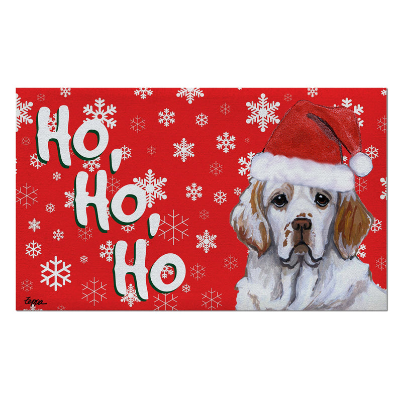 Clumber Spaniel Holiday Welcome Mat