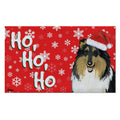 Collie Holiday Welcome Mat