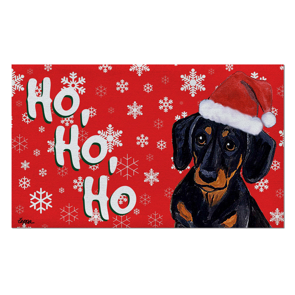 Dachshund Holiday Welcome Mat