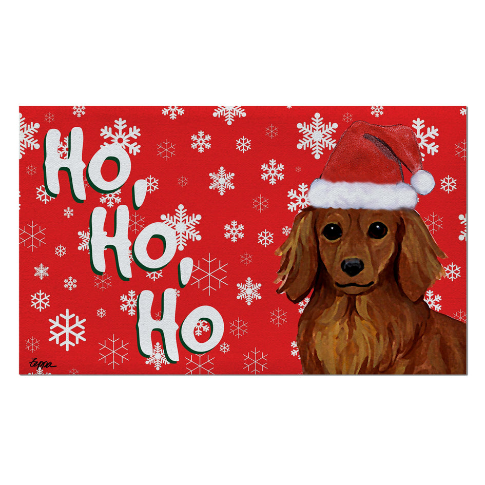 Dachshund Holiday Welcome Mat