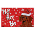 Dachshund Holiday Welcome Mat