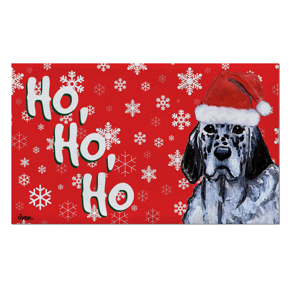 English Setter Holiday Welcome Mat