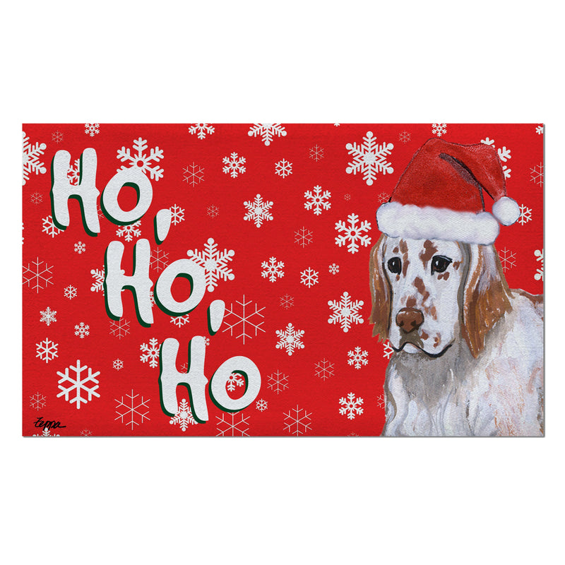 English Setter Holiday Welcome Mat