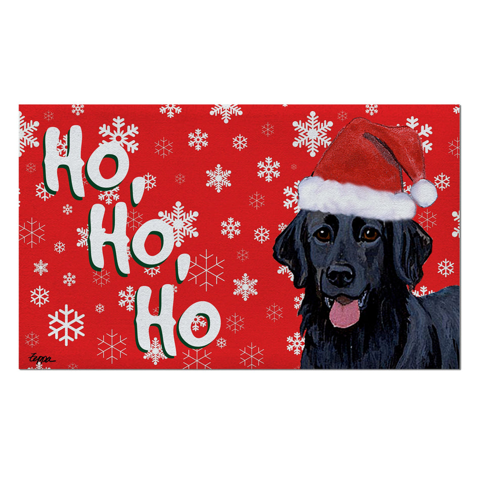 Flat Coated Retriever Holiday Welcome Mat