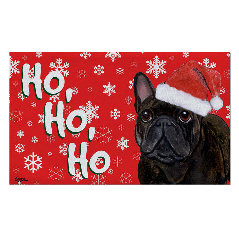 French Bulldog Holiday Welcome Mat