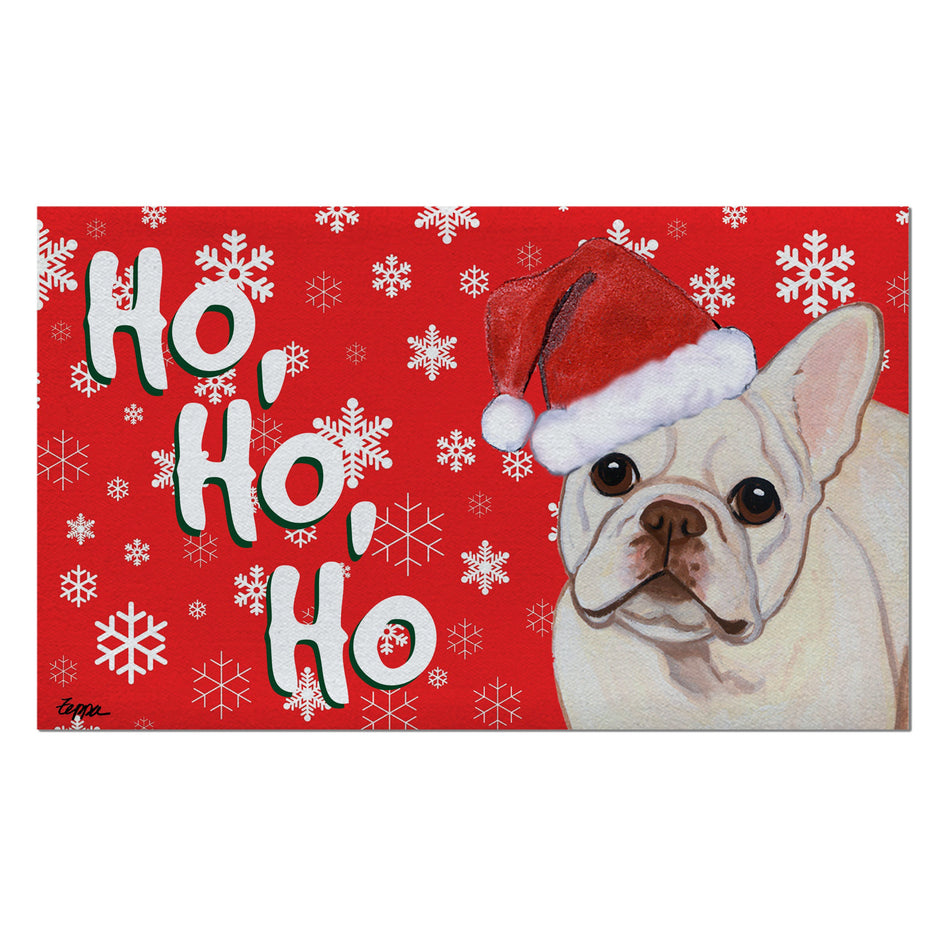 French Bulldog Holiday Welcome Mat