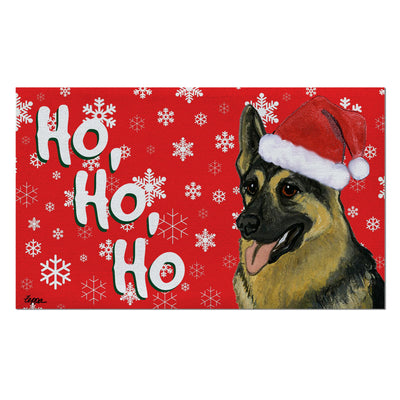 German Shepherd Holiday Welcome Mat