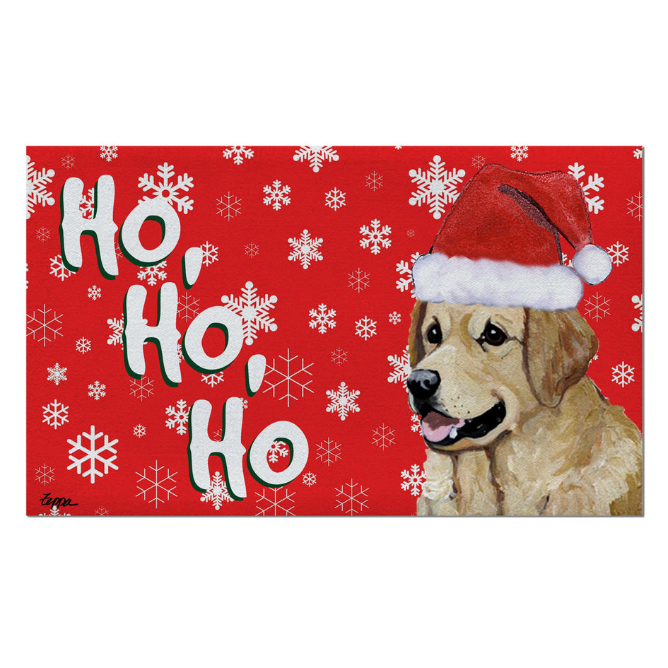 Golden Retriever Holiday Welcome Mat