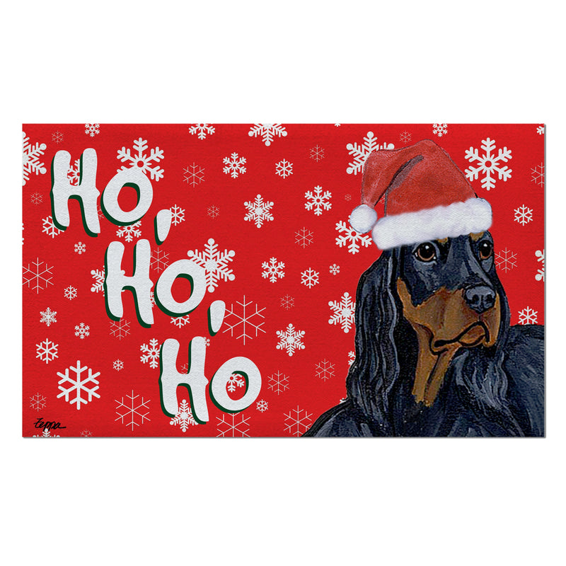 Gordon Setter Holiday Welcome Mat
