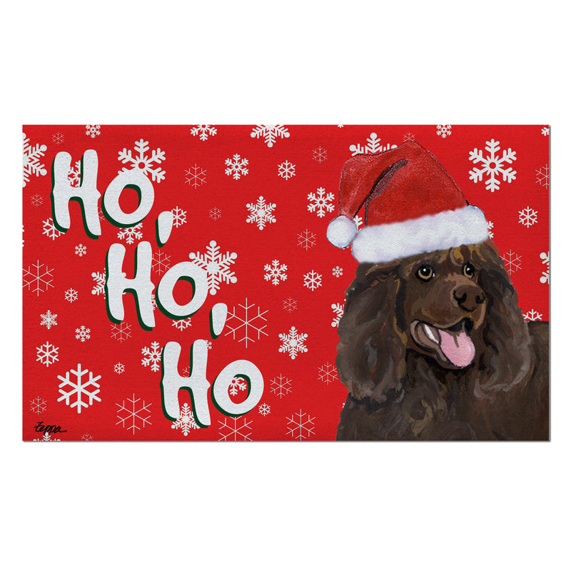 Irish Water Spaniel Holiday Welcome Mat