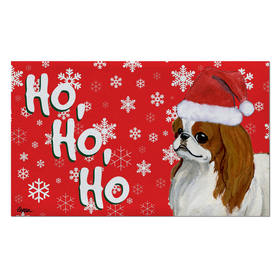 Japanese Chin Holiday Welcome Mat
