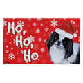 Japanese Chin Holiday Welcome Mat