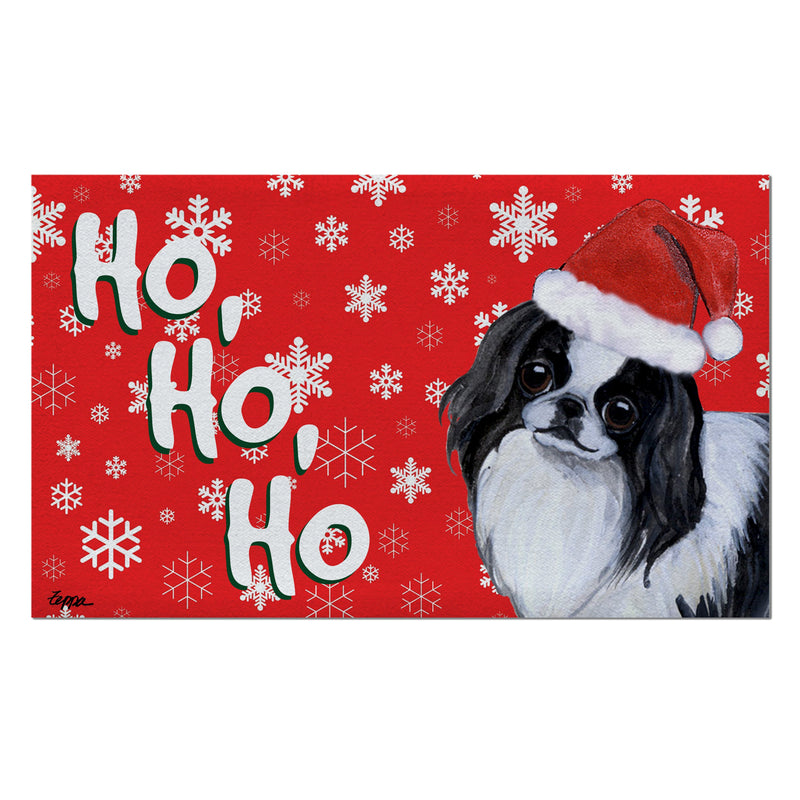 Japanese Chin Holiday Welcome Mat