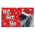 Keeshond Holiday Welcome Mat