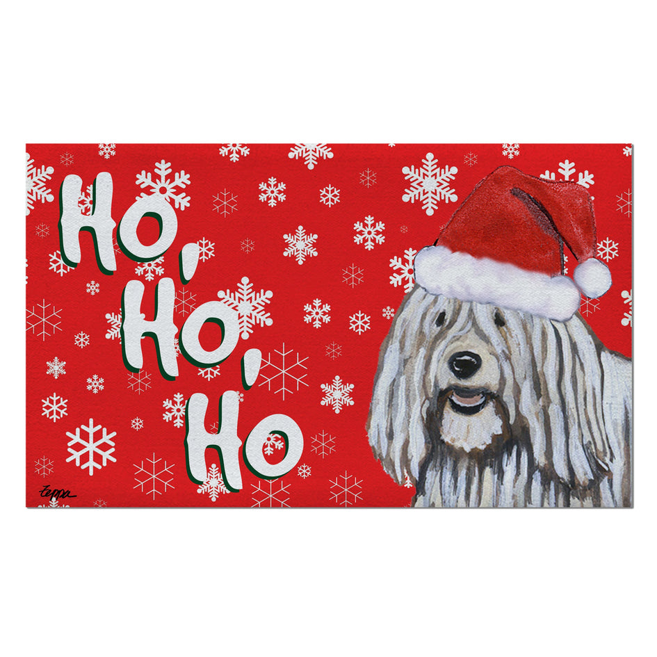 Komondor Holiday Welcome Mat