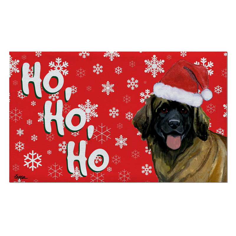 Leonberger Holiday Welcome Mat