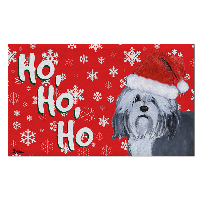 Lowchen Holiday Welcome Mat