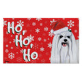 Maltese Holiday Welcome Mat
