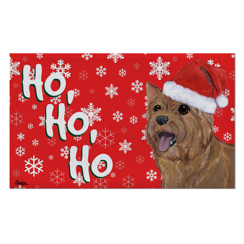 Norwich Terrier Holiday Welcome Mat