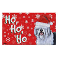 Old English Sheepdog Holiday Welcome Mat