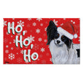 Papillon Holiday Welcome Mat
