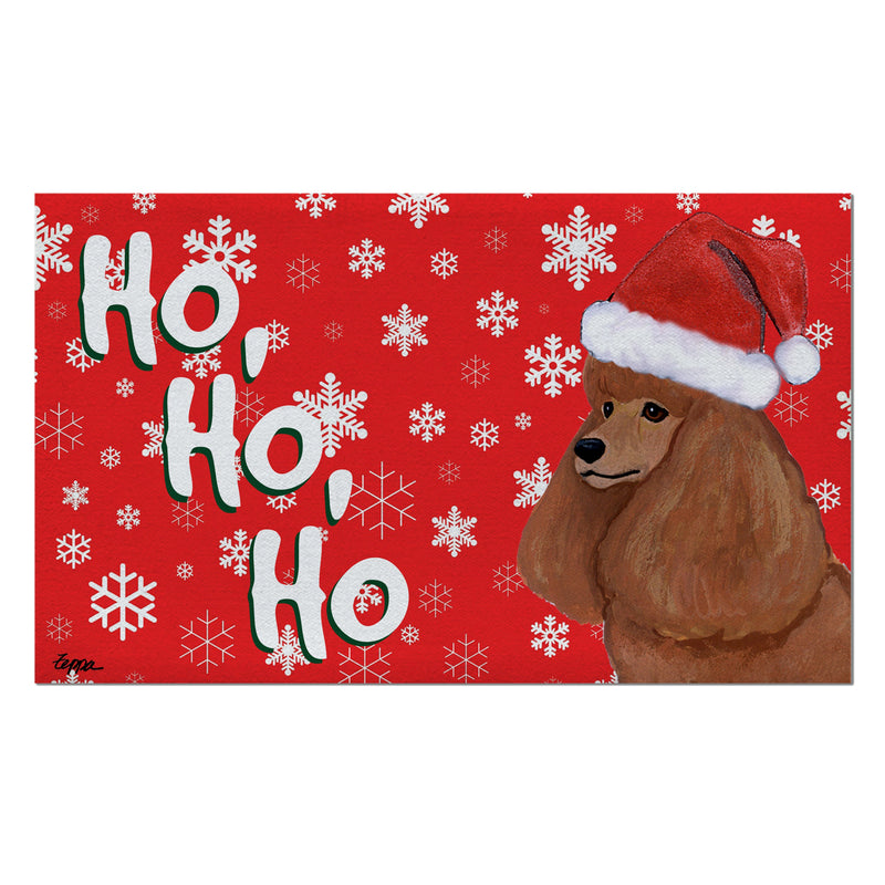 Poodle Holiday Welcome Mat