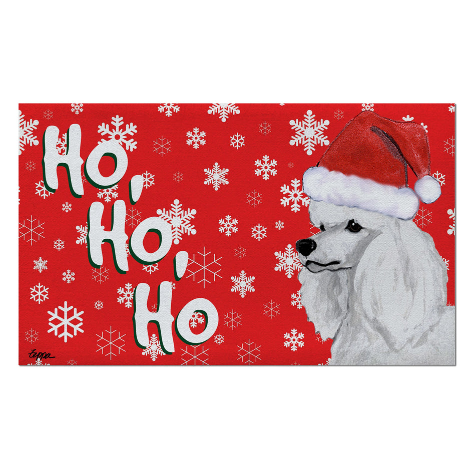 Poodle Holiday Welcome Mat