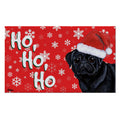 Pug Holiday Welcome Mat