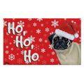 Pug Holiday Welcome Mat