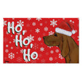 Redbone Coonhound Holiday Welcome Mat