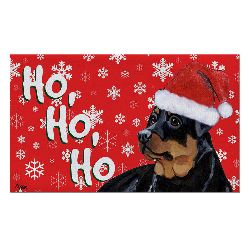 Rottweiler Holiday Welcome Mat