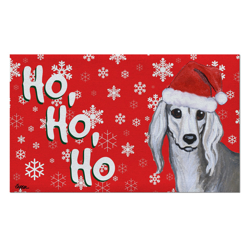 Saluki Holiday Welcome Mat