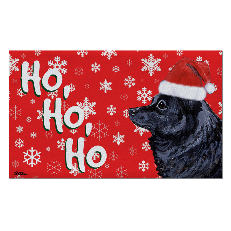 Schipperke Holiday Welcome Mat