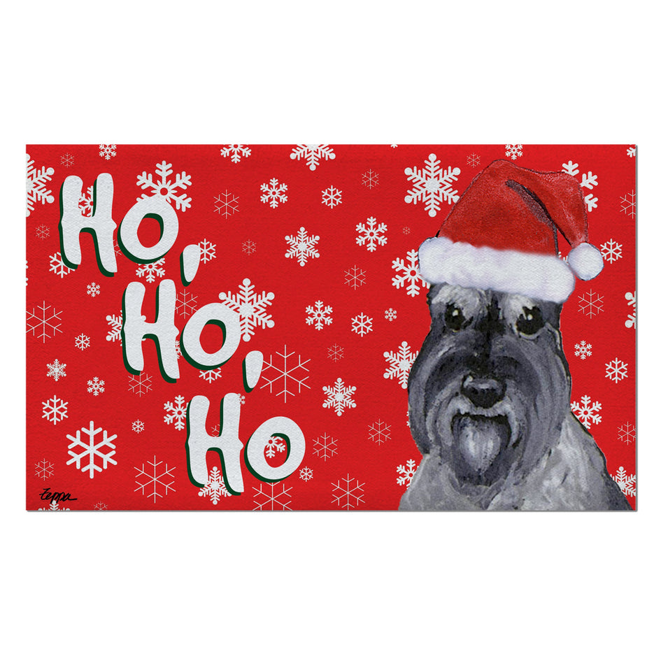 Schnauzer Holiday Welcome Mat