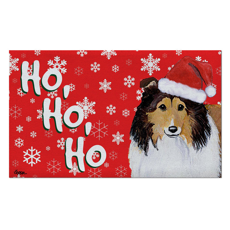 Shetland Sheepdog Holiday Welcome Mat