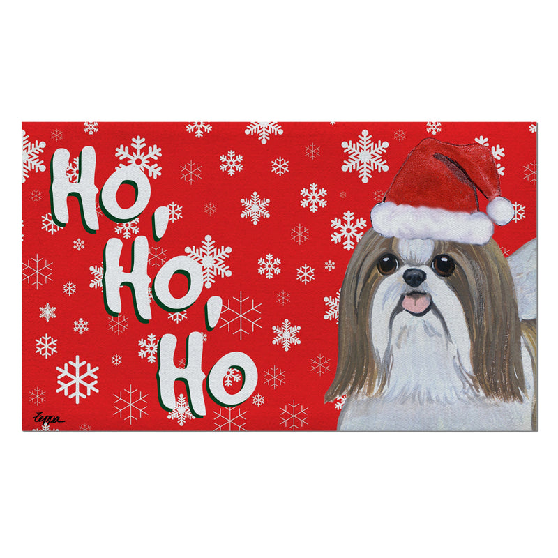 Shih Tzu Holiday Welcome Mat
