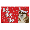 Siberian Husky Holiday Welcome Mat