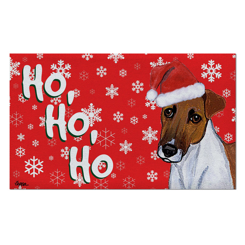 Smooth Fox Terrier Holiday Welcome Mat